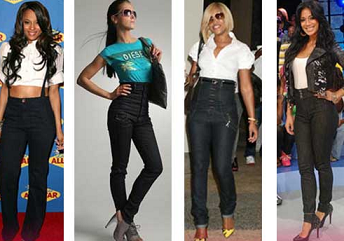 джинсы с завышенной талией