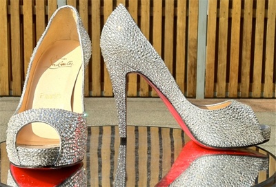 Серебристые туфли