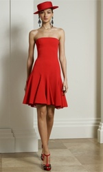 Красное платье Strapless Stretch Iliana Dress