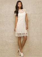 Белое вязаное платье Crocheted Dress