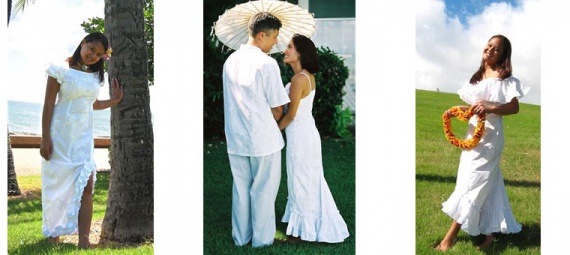 гавайские свадебные наряды