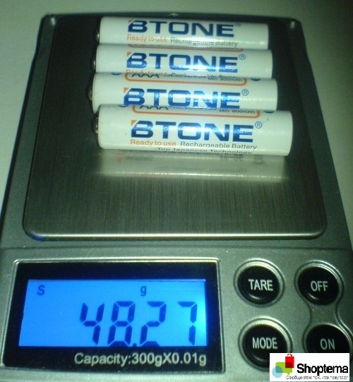 Btone Rechargeable 1.2V 850mAh AAA MHR-4UG Batteries (4 Pieces Pack) аккумулятор