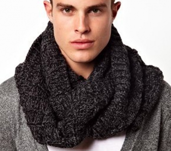 Красивые мужские шарфы - элегантность и комфорт &quot;2 в 1&quot; шерстяной