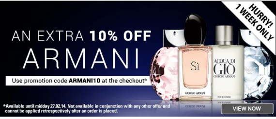 В магазине fragranceDIRECT скидка 10% на туалетную воду от Giorgio Armani теги нового топика (введите)