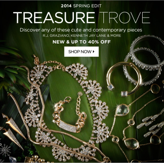 Скидки 40% на украшения в магазине Bluefly Скидки 40% на украшения в магазине Bluefly