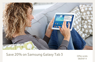 20% off Samsung Galaxy Tab 3 на Tesco 20% off Samsung Galaxy Tab 3 на Tesco