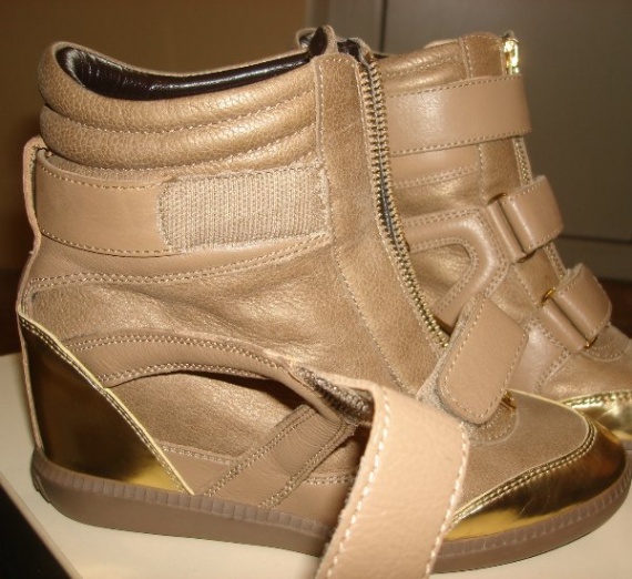 MICHAEL KORS SKID Sneakers. Сникерсы в цвете нюд. Dark Khaki Leather