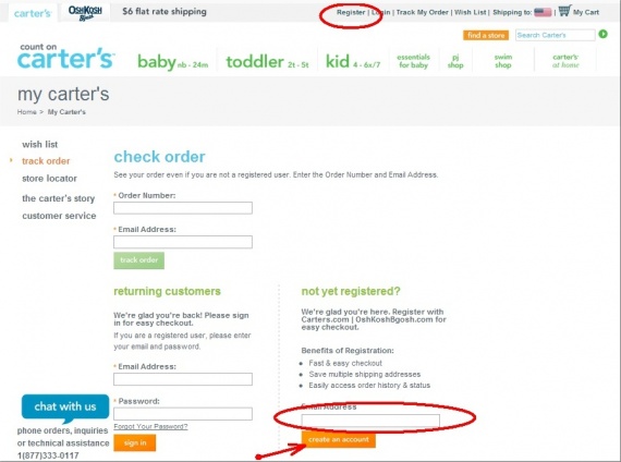 Как покупать на Carters.com как покупать на Carters.com
