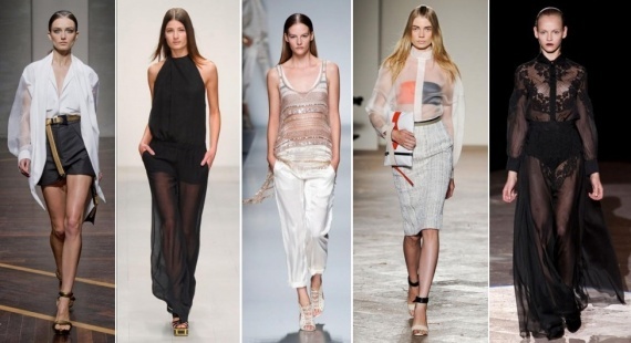 Прозрачный гардероб: тренд сезона весна 2014 брендовая одежда