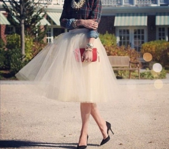 Пышные юбки для модной весны 2014 мода