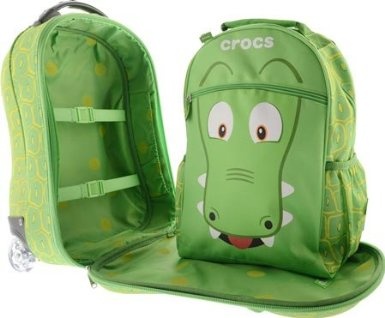 Веселые крокодильчики Crocs. Чемодан и рюкзак, которые обязательно понравятся малышам чемодан на колесиках