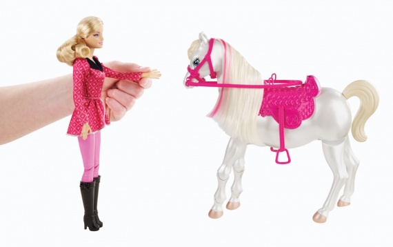 Прекрасная пара от Mattel. Белый конь и принцесса лошадки